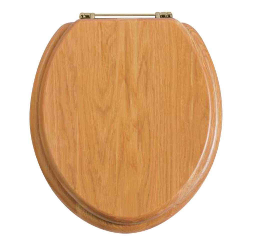 HB - Toilet Seat Light Timber / Gold