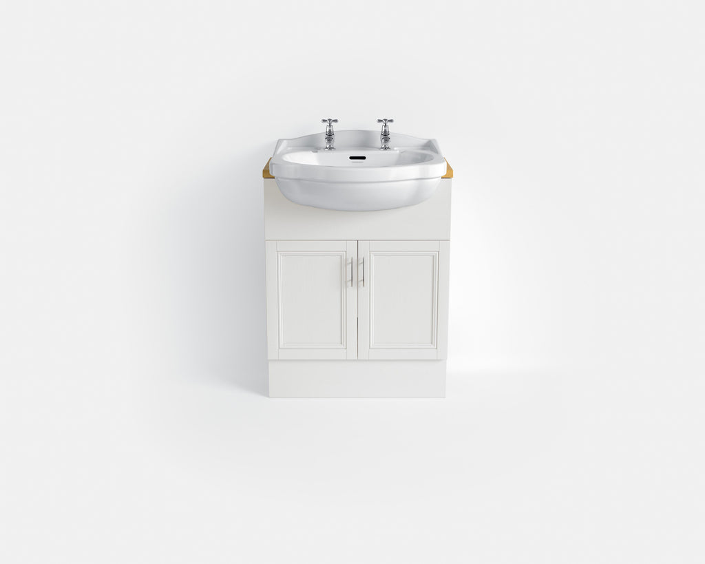 HB - Sink Vanity Double Cupboard White