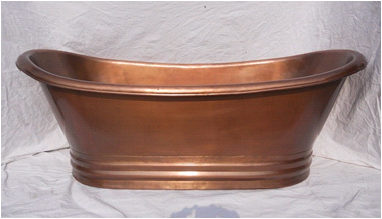 Hammered Freestanding Copper Bath